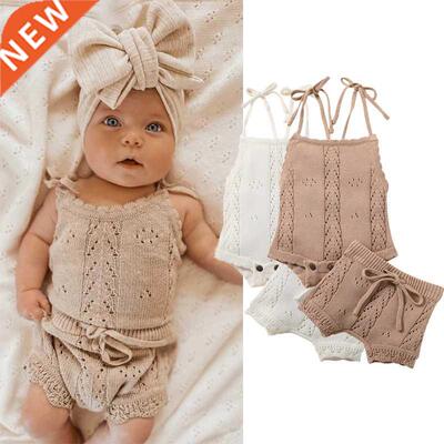 Kids Bby Summer Clothes for Newborn Bby Boys Girls Solid L