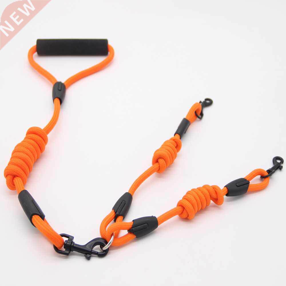 Dogs Double rope Nylon WALK 2 Two DOGS Leash COUPLER Double