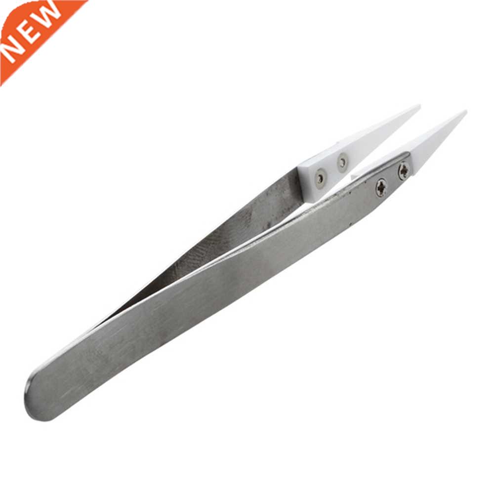 5x Ceramic Tweezers Heat Resistant Pointed Tip
