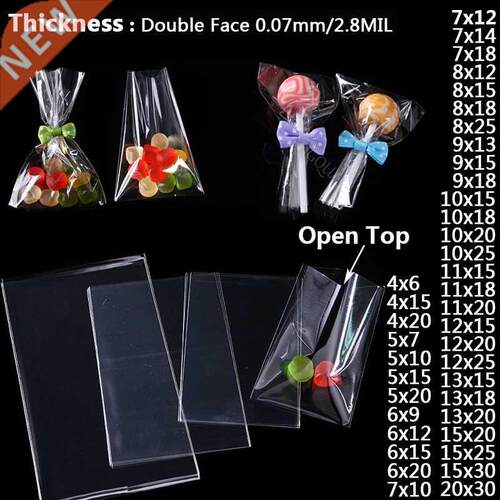 Transparent Flat Open Top Candy Bag OPP Plastic Cellophane B