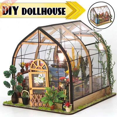 DIY Dollhouse Wooden Miniature Assemble Kits Doll House With