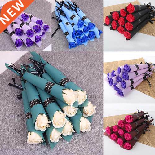 30CM tificial Rose Cnation Bouquet Hold Soap Flower
