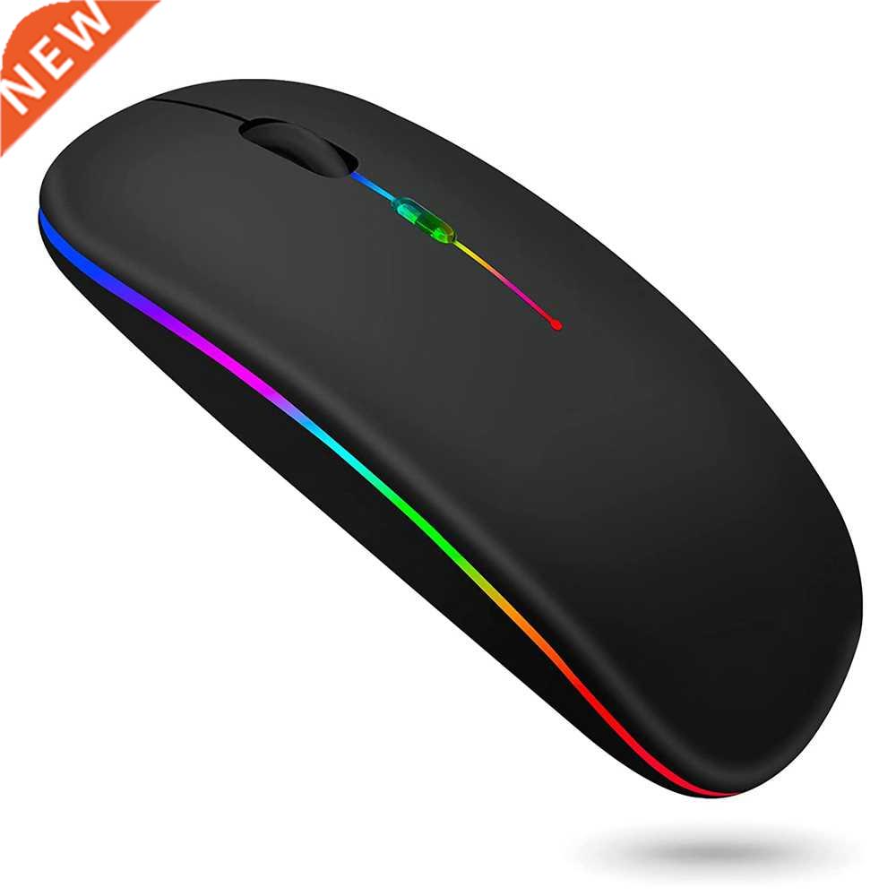 Wireless Mouse Bluetooth-compatible RGB Silent LED Backlit E