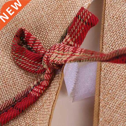 Christmas Tree Skirt Decor Linen Base Floor Mat Cover Merry