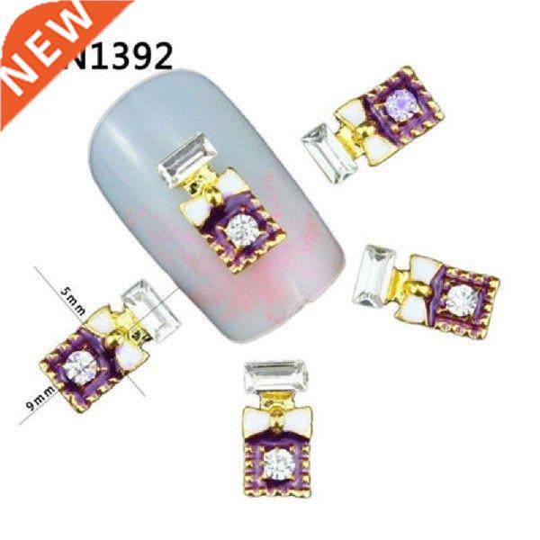 10 Pcs 3D Fashion Nail Art Jewelry Rhinestones Glitter Tips