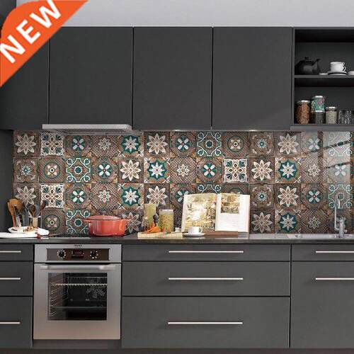 Retro Color Tiles Pattern Tile Stickers Home Decor DIY Self