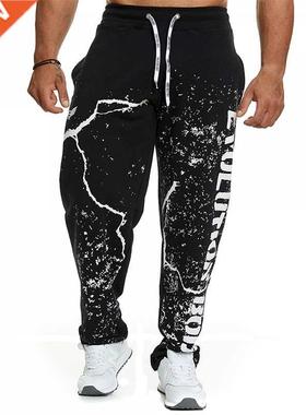 New Running Jogging Pants Men Cotton Soft Bodybuilding Jogge