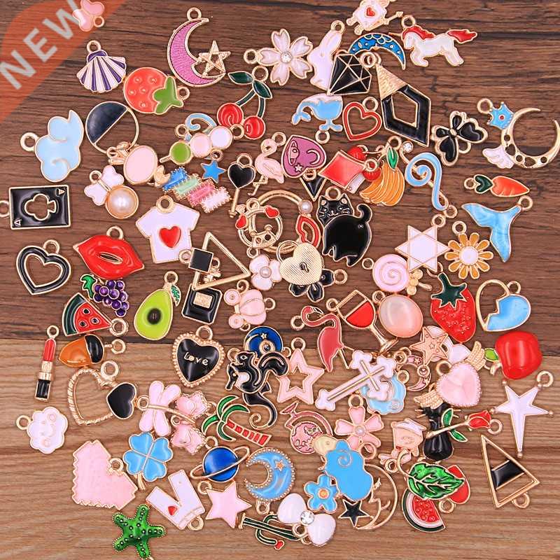 0Pcs Random 20-100 Styles Mix Size 5 Color Alloy Metal KC G