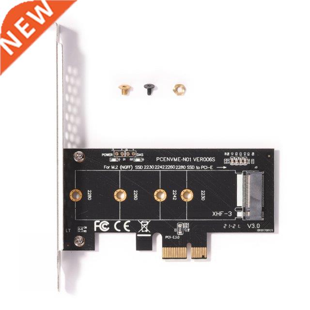 PCI-E 3.0 X1 X4 to M.2 NVMe M Key Slot Converter Adapter wit
