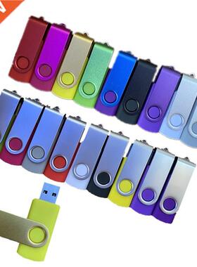 Metal rotatable USB flash drive 32GB 64GB colorful Pen drive