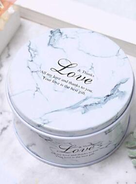 Marble Floral Tin Can Lovely Mini Gift Jewelry Tin Box Cooki