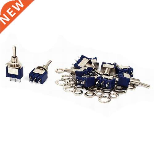 10Pcs AC 125V 5A SPDT ON-OFF-ON Latching Miniature Switch Bl