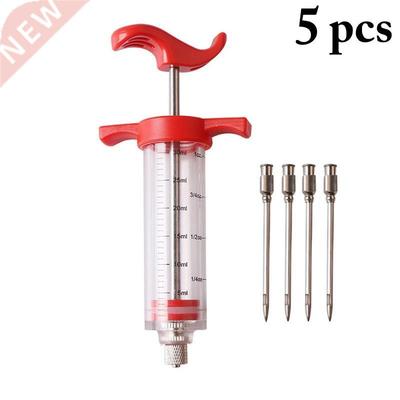 Food Grade PP Stainless Steel Needles Spice Syringe Set BBQ