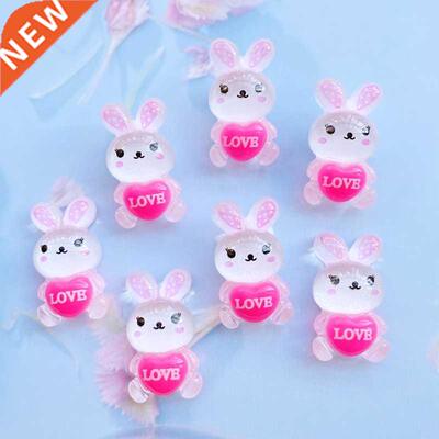 20Pcs Kawa Cute Mxed Mn Rabbt Flat Back Resn Cabochon