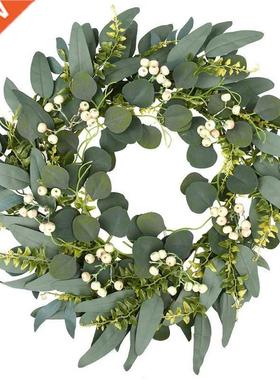 Wreath Artificial Eucalyptus Wreath With Fern Leaves And