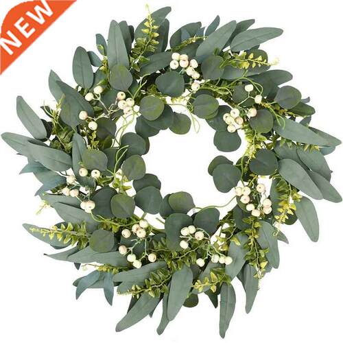 Wreath Artificial Eucalyptus Wreath With Fern Leaves And