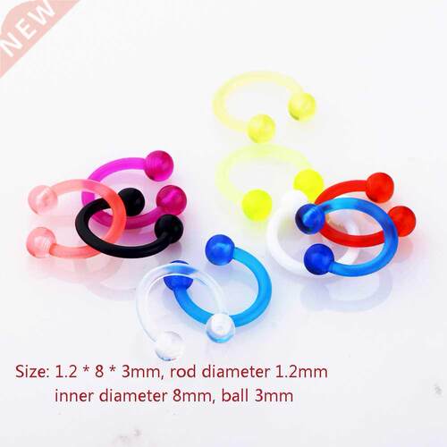 1pc Fashion Acrylic Tongue Ring For Women Ear Septum Nipple