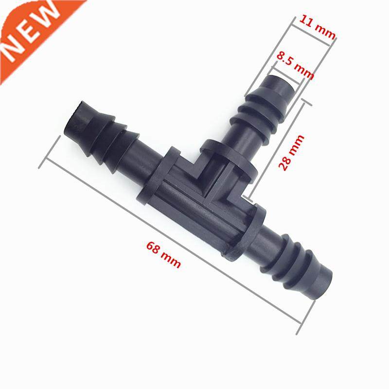 150pcs Tee T-joint Barb 8 / 11mm Black Garden Agriculture
