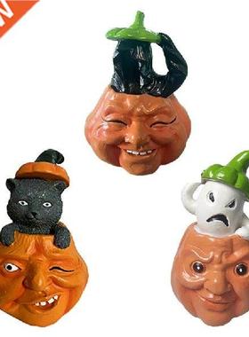 K1MF Dekorasi Halloween Desktop Hantu/Sudut Putih Di