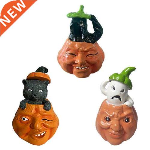 K1MF Dekorasi Halloween Desktop Hantu/Sudut Putih Di
