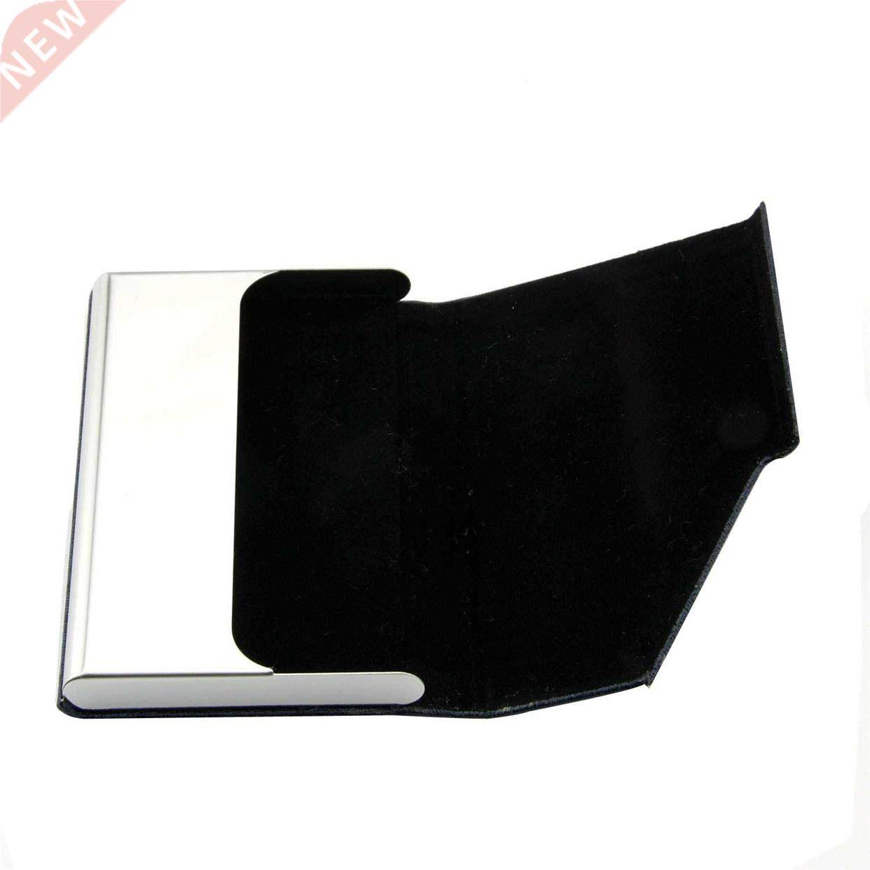Business Name Card Holder Luxury PU Leather Stainless Stee