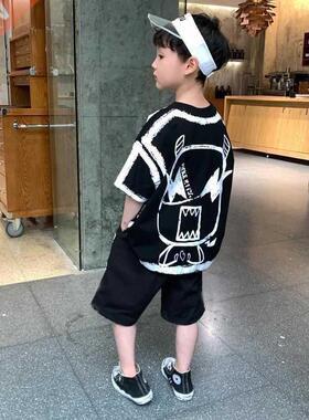 Boys Clothes Children Boys Sets Cartoon Print Short-sved