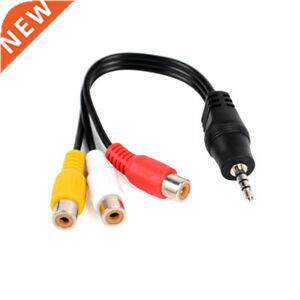 12CM 3.5MM Jack Plug Av Male To 3 Rca Female Audio Video Cab