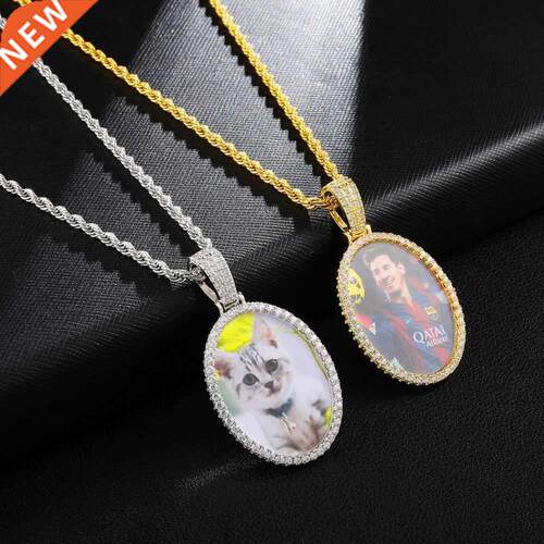 Hip Hop Cubic Zircon Round Iced Out Bling m Made Photo