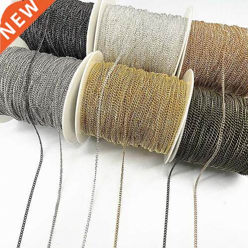 2yards Golded/silvered/Bronze/Black Plated Necklace Chain fo