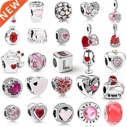 New fashion charm original red love wine glass crown beads s