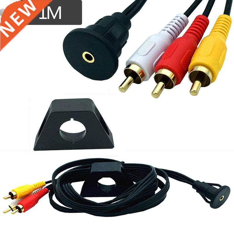 1m 3 RCA Male to 3.5mm Female Extention Mount, Flush Mount,