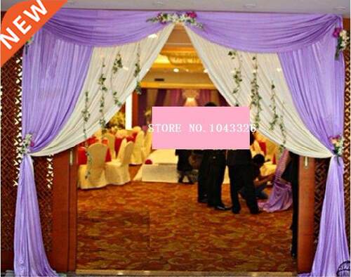 *4m (10ft*1ft) light purple ice silk fabric wedding party