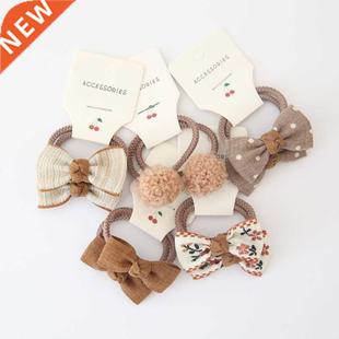 10Pcs/Lot Sweet Hair Band Girls Hair Ties Bows Elastic Rubbe