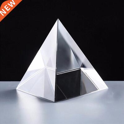 5/6/7/8cm Clear Glass Faux Crystal Pyramid Prism Crafts