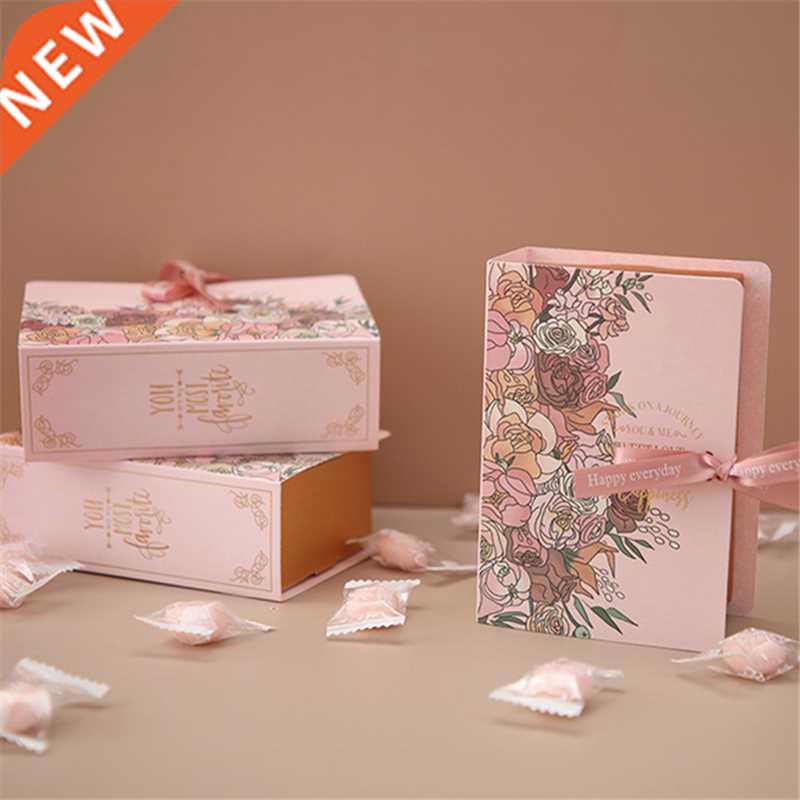 1-5pcs Creative Simple Book Shape Gift Box Kraft Paper DIY B