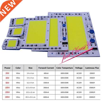 COB LED Lamp Chip AC 220V Input High Power 20W 0W 50W 100W