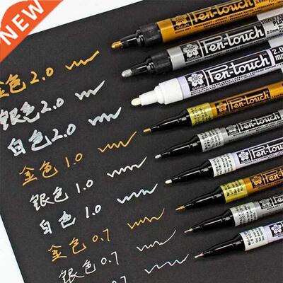 Permanent Metallic Marker Pens White Silver Gold Paint Pen