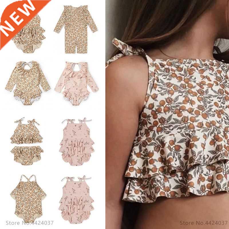 Baby Girls Swimming Suit Wear 18M-9T Flower Children Bran