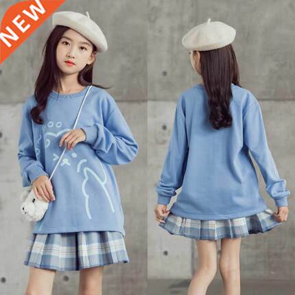 Childrens Clothing Korean Long Sleeve Cute Pullover Top + Pl