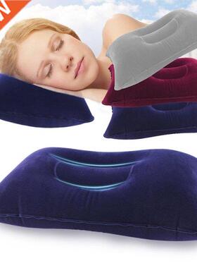 New Portable Inflatable Pillow Travel Air Cushion Double Sid