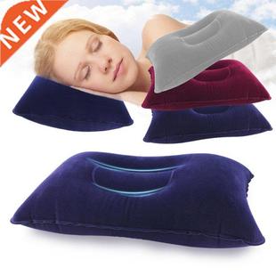 New Portable Inflatable Pillow Travel Air Cushion Double Sid