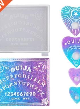 Gothic Ouija oard Heart Pendant Keychain Resin Casting Mold