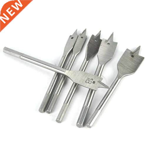 6Pcs Flat Drill Long carbon Steel Wood Flat Spade Drills Bit