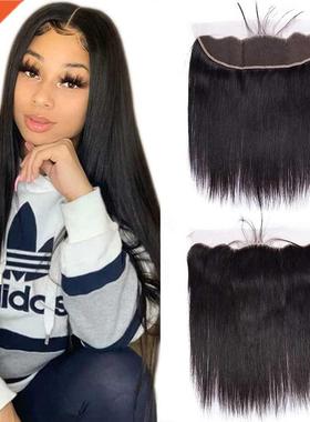 13x4 Transparent Lace Frontal Human Hair Brazilian raight