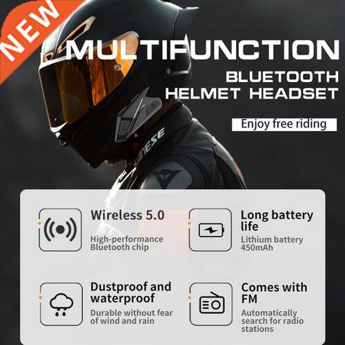Multifunction Helmet Intercom Stereo Device Headsets Bluetoo