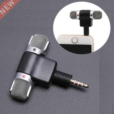 Mini .5mm Jack Microphone Stereo Mic For Recording Mobile P