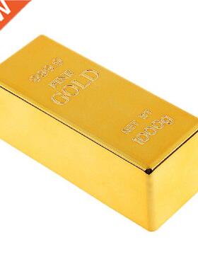 Fake Fine Gold Bullion Bar Paper Weight Door Stop Brass