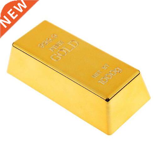 Fake Fine Gold Bullion Bar Paper Weight Door Stop Brass