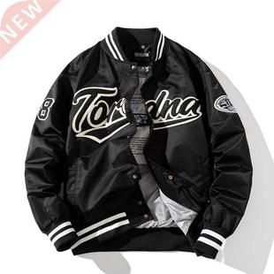 Hip Hop Baseball Jacket Men Women Embroidery Jacket Letter S