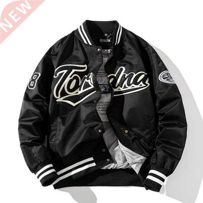 Hip Hop Baseball Jacket Men Women Embroidery Jacket Letter S